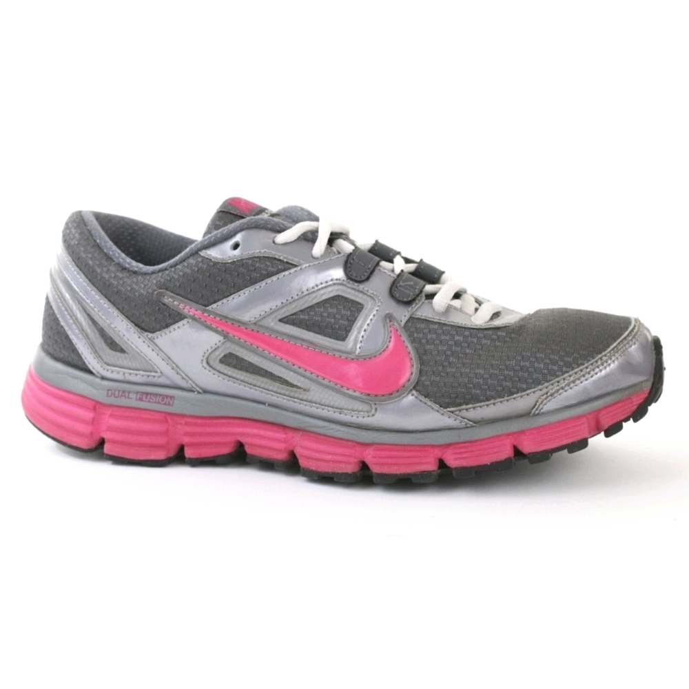 Nike Women Dual Fusion ST Athletic Shoes Gray Pink
